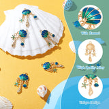 10pcs Enamel Shell Charms for Women Jewelry Dangle Earrings Necklace Bracelet
