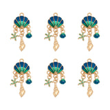 10pcs Enamel Shell Charms for Women Jewelry Dangle Earrings Necklace Bracelet