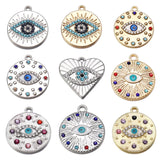 10pcs Evil Eye Charms with Zircon for Jewelry Making
