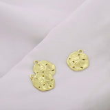 10pcs Alloy Irregular Round Charms Flower Pendant DIY Jewelry Making