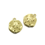 10pcs Alloy Irregular Round Charms Flower Pendant DIY Jewelry Making