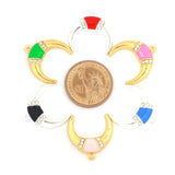 10pcs Alloy Horns Charms for DIY Jewelry Making