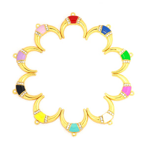 10pcs Alloy Horns Charms for DIY Jewelry Making