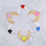 10pcs Alloy Horns Charms for DIY Jewelry Making