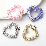 10pcs Flower Charms Heart Shape Pendant Earring Necklace DIY