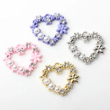 10pcs Flower Charms Heart Shape Pendant Earring Necklace DIY