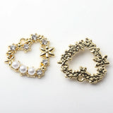 10pcs Flower Charms Heart Shape Pendant Earring Necklace DIY