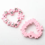 10pcs Flower Charms Heart Shape Pendant Earring Necklace DIY