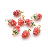 10pcs Strawberry Charms for Jewelry Making DIY