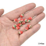 10pcs Strawberry Charms for Jewelry Making DIY