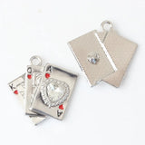 10pcs Poker Card Heart Charms for Jewelry Making DIY