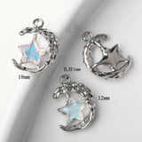 10pcs Moon & Stars Charms Pendant DIY Jewelry Accessories