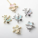 10pcs Moon & Stars Charms Pendant DIY Jewelry Accessories