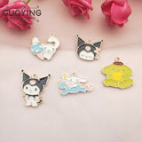 10pcs Anime Pendant Earrings DIY Jewelry Enamel Charms