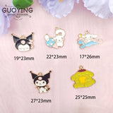 10pcs Anime Pendant Earrings DIY Jewelry Enamel Charms