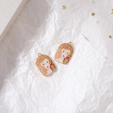 10pcs Girl Pendant Alloy Charms for DIY Jewelry Making