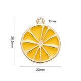 10pcs Epoxy Resin Fruit Charms Lemon Jewelry Making DIY Bracelet