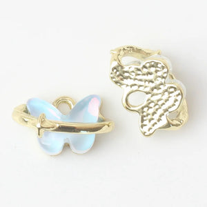10pcs Alloy Butterfly Pendant Charms for DIY Earrings Necklace
