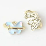 10pcs Alloy Butterfly Pendant Charms for DIY Earrings Necklace