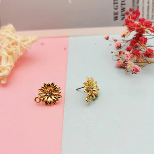 10pcs Flower Enamel Charms Earring Stud Daisy Earrings Pendants 5 Colors