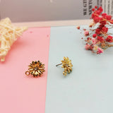 10pcs Flower Enamel Charms Earring Stud Daisy Earrings Pendants 5 Colors
