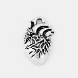 10pcs Anatomical Organ 3D Heart Charms Pendants DIY Jewelry Making Findings