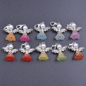 10pcs Angel Wings Charms Mixed Colorful Accessories