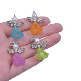 10pcs Angel Wings Charms Mixed Colorful Accessories