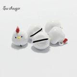 10pcs Chicken Hen Jingle Bell Charms Pet Necklace Jewelry Finding