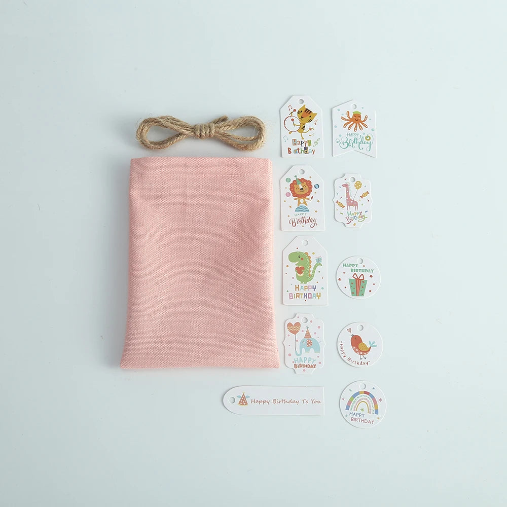 10pcs Animal Cotton Jewelry Gift Bags for Candy Party Organizer