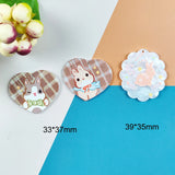 10pcs Rabbit Bunny Acrylic Charms Pendant for DIY Earrings Keychain