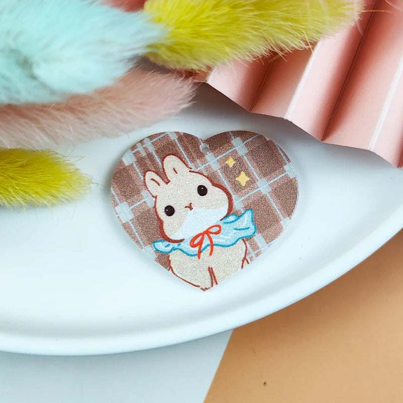 10pcs Rabbit Bunny Acrylic Charms Pendant for DIY Earrings Keychain
