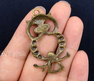 10pcs Antique Bronze Owl Charms Pendant DIY Vintage Jewelry