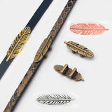 10 Feather Leaf Sliders for 5mm Flat Cord DIY Bracelet