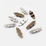 10 Feather Leaf Sliders for 5mm Flat Cord DIY Bracelet
