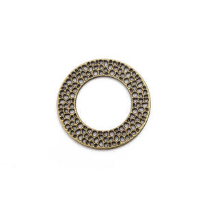 10pcs Antique Bronze Hollow Circle Round Charms Pendants 50x50mm