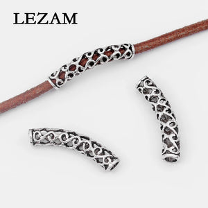 10pcs Antique Hollow Lacework Tube for 6mm Leather Jewelry