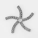 10pcs Antique Hollow Lacework Tube for 6mm Leather Jewelry