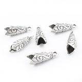 10pcs Antique Silver Tassels End Cap Beads Crimp Alloy Vintage Charms