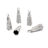 10pcs Antique Silver Tassels End Cap Beads Crimp Alloy Vintage Charms