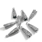 10pcs Antique Silver Tassels End Cap Beads Crimp Alloy Vintage Charms