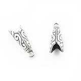 10pcs Antique Silver Tassels End Cap Beads Crimp Alloy Vintage Charms