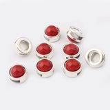 10pcs Antique Silver 10mm Flat Leather Slider Spacer for Bracelets & Bangles