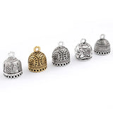 10pcs Antique Silver 12mm Cap Filigree Tassel End Caps Bead For DIY Jewelry