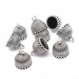 10pcs Antique Silver 12mm Cap Filigree Tassel End Caps Bead For DIY Jewelry