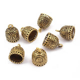 10pcs Antique Silver 12mm Cap Filigree Tassel End Caps Bead For DIY Jewelry