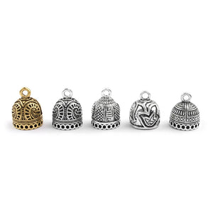 10pcs Antique Silver 12mm Cap Filigree Tassel End Caps Bead For DIY Jewelry