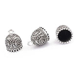 10pcs Antique Silver 12mm Cap Filigree Tassel End Caps Bead For DIY Jewelry