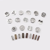10pcs Antique Silver Wheel Spacers Slider Spacer For Jewelry Making