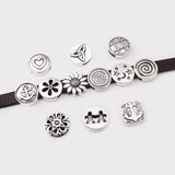 10pcs Antique Silver Wheel Spacers Slider Spacer For Jewelry Making